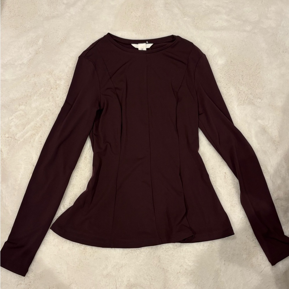 Long Sleeve Women's Top in Deep Plum